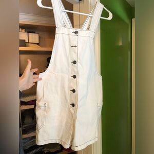 BDG white overalls/romper - denim - NWT